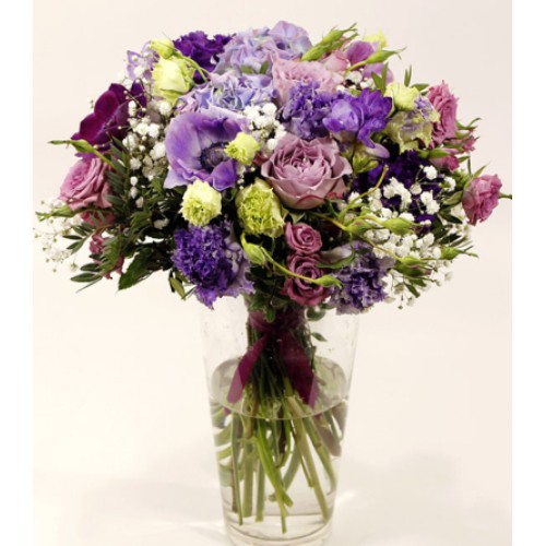 Purple-pink circle bouquet XL